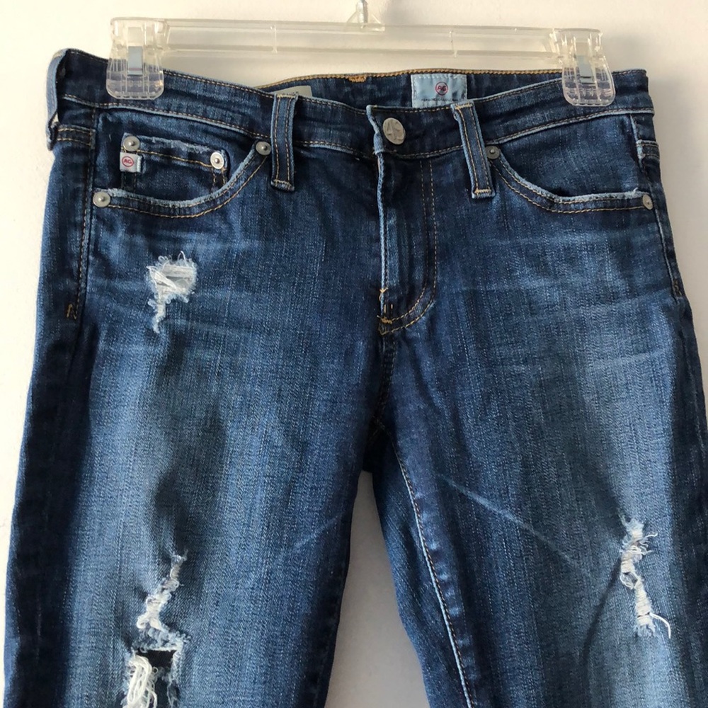 Adriando Goldschmied Distressed Skinny Ankle Jeans - Picture 2 of 14